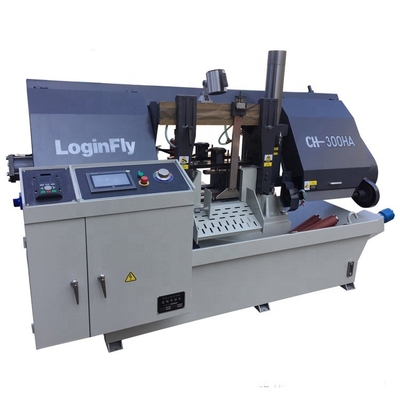 CE de la Chine 	Coupe industrielle automatique en métal de commande numérique par ordinateur de fer de scie à ruban horizontale en métal